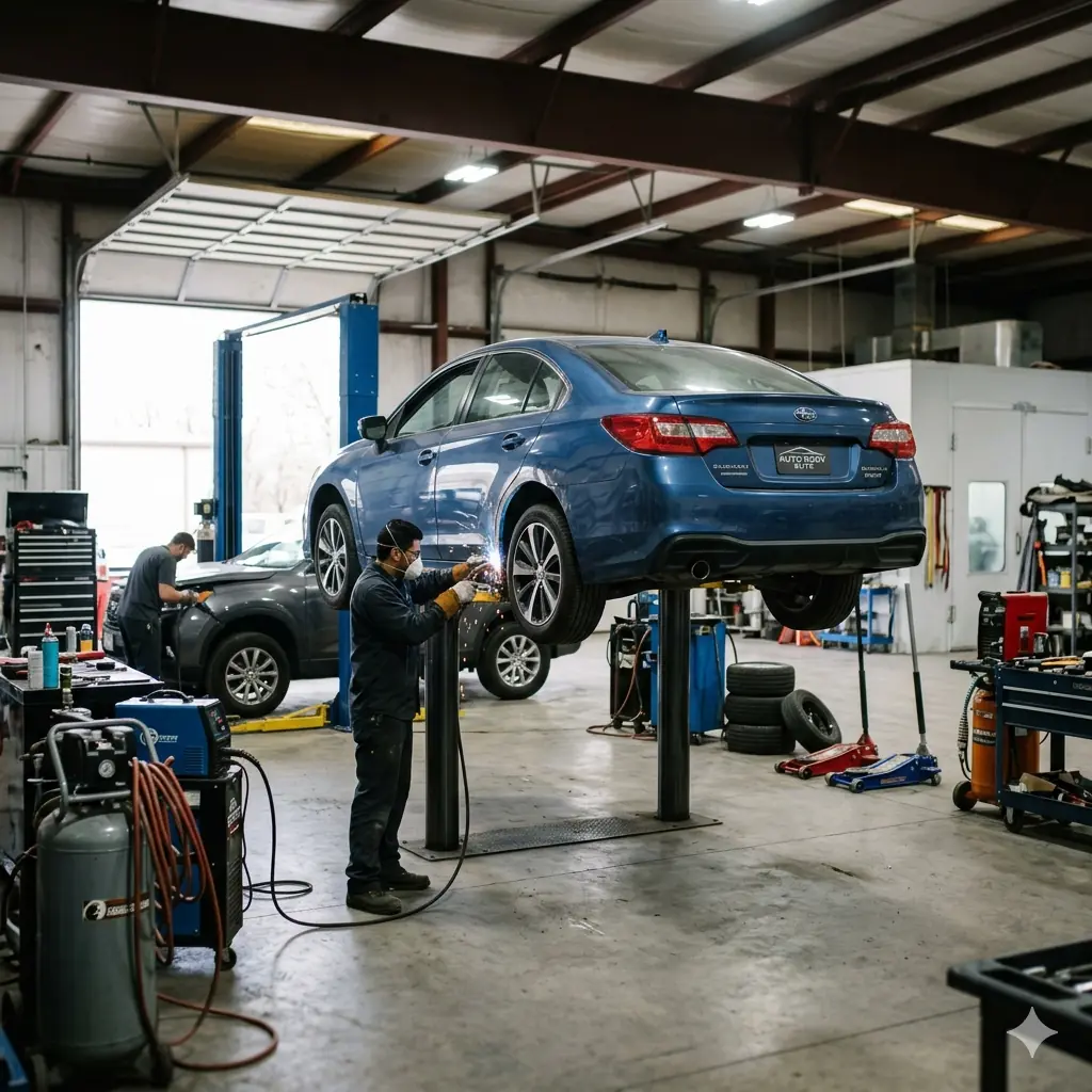 E & H Auto Body repair shop photo 2