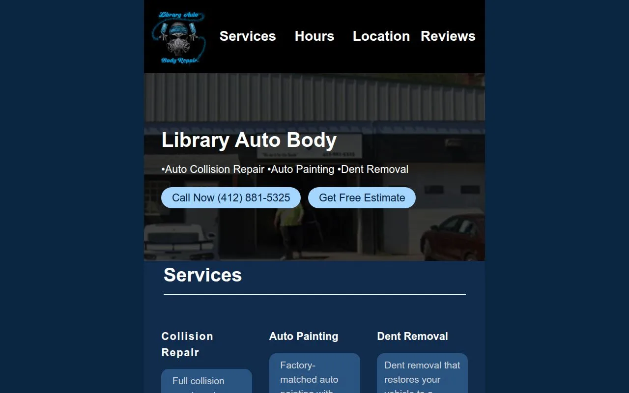 Library Auto Body repair shop photo 2